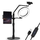 Suporte para tablet Selfie Ring Light SupeDesk 8 LED 3 em 1