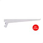 Suporte Para Trilho Cremalheira Prateleira 15cm Branco 8 Uni