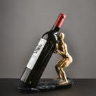 Suporte Para Vinho Humano Dourado B - Smith CO