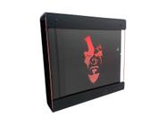 Suporte Parede Iluminado Shield Ps4 FAT Preto - Vermelho - God Of War (face)