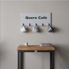 Suporte Porta Canecas e Xícaras MDF Branco Café P01I Verde Militar - Ahazzo Móveis