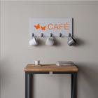 Suporte Porta Canecas e Xícaras MDF Branco Café P12F Laranja - Ahazzo Móveis