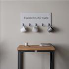 Suporte Porta Canecas e Xícaras MDF Branco Cantinho do Café P05D Marrom - Ahazzo Móveis