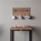 Suporte Porta Canecas e Xícaras MDF Castanho Café P10J Azul Marinho - Ahazzo Móveis