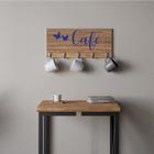 Suporte Porta Canecas e Xícaras MDF Castanho Café P14J Azul Marinho - Ahazzo Móveis