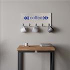 Suporte Porta Canecas e Xícaras MDF Marmorizado Cinza Coffee P09J Azul Marinho - Ahazzo Móveis