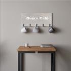 Suporte Porta Canecas e Xícaras MDF Marmorizado Cinza Quero Café P02C Branco - Ahazzo Móveis