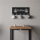 Suporte Porta Canecas e Xícaras MDF Preto Coffee P19E Cinza - Ahazzo Móveis