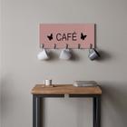 Suporte Porta Canecas e Xícaras MDF Rose Café P11H Preto - Ahazzo Móveis