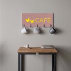 Suporte Porta Canecas e Xícaras MDF Rose Café P12G Amarelo - Ahazzo Móveis