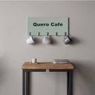 Suporte Porta Canecas e Xícaras MDF Verde Café P01I Verde Militar - Ahazzo Móveis