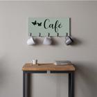 Suporte Porta Canecas e Xícaras MDF Verde Café P14I Verde Militar - Ahazzo Móveis