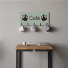 Suporte Porta Canecas e Xícaras MDF Verde Café P16D Marrom - Ahazzo Móveis