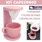 Suporte Porta Coador Café Individual + Filtro + Linda Caneca - Ou