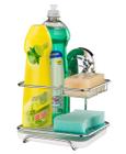 Suporte Porta Detergente Esponja Sabão Com Ventosa Cozinha Cromado - 4017 Future