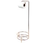 Suporte Porta Papel Higiênico Aramado Para Lixeiras De Chão Banheiro Lavabo Rose Gold - 3119RG AMZ