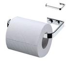 Suporte porta rolo papel higiênico papeleira em aço cromado de parede para banheiro lavabo