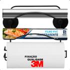 Suporte Porta Rolo Para Guardanapo Filme Aluminio Dupla Face 3m Preto 3439