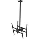 Suporte Teto 2Tv 65 Vesa 600X400 120Cm Giro 360 1,2M Preto - Multiforma