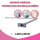 Suporte Varão Tubo Curvo de ALuminío para Cortina Box em L Banheiro