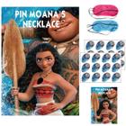 Suprimentos de festa WOOACME Moana Birthday Pin Necklace Poster