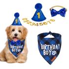 Suprimentos para festas de aniversário para cães ADOGGYGO Birthday Boy Set