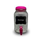 Suqueira de vidro capacidade de 3 litros cor pink