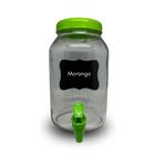 Suqueira de vidro capacidade de 3 litros cor verde