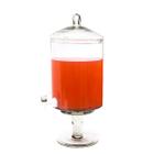 Suqueira dispenser de vidro para bebidas de 3 litros