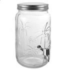 Suqueira Dispenser para Agua Sucos e Refrigerantes Vidro 3,5lts Palmeira