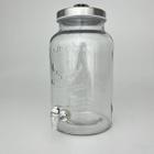 Suqueira Vidro Transparente Vintage c/ Tampa e Torneira 5,5 L