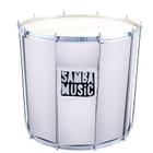 Surdo de Madeira Phx 60x18 Samba Music Branco Wood