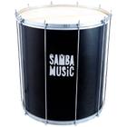 Surdo Madeira Samba Music 60x20 Preto Pele Animal