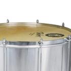 Surdo timbra 18x55 samba aluminio c/aro cromado pele animal