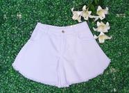 SUSEK MODAS Short Jeans Feminino Cintura Alta Tingido Detalhes Coloridos 9224