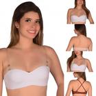 Sutiã Bustiê Microfibra Com Alça De Silicone Removível Top Liso