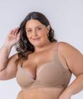 Sutiã Plus Size com bojo e aro, em microfibra, e formato em U nas costas