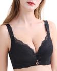 Sutiã Push Up CHAOJIESI de renda acolchoada, copo moldado em 3D, preto 42B