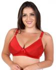 sutiã sem bojo alça reforçada lycra renda lingerie vermelho