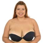 Sutiã Top Decote Plus Size Reforçado Sem Alças Com Aro e Bojo Corpo Nú - Corpo Nu