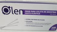 Swab Para Coleta de Amostras Haste Plástica Cx 100 Unid