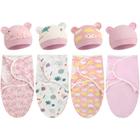 Swaddle Blanket Wrap Set Buryeah para bebês meninos e meninas 1,4-3,2 kg