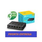 Switch 5 Portas rj45 Tp-link Ls1005g hub Gigabit 10/100/1000 Fast Mesa Parede Rápido video game speed impressora