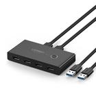 Switch Compartilhamento Usb 3.0 Ugreen 4 em 1 Preto