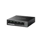 Switch de Rede Mercusys MS105GP com 5 Portas Ethernet de 10/100/1000 Mbps. Cor Preto