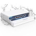 Switch Ethernet Yuanley 4 portas PoE Gigabit 78W à prova d'água