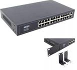 Switch Poe Híbrido 24 Portas Poe + 2 Portas Uplink Gigabit