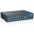 Switch PoE Yuanley de 8 portas 100 Mbps com 2 Gigabit Uplink 120 W