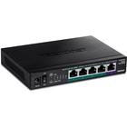 Switch TRENDnet de 5 portas não gerenciado de 2,5 G PoE+ TPE-TG350 preto