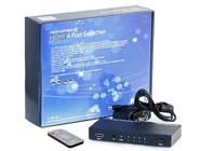 Switcher Seletor Hdmi 4x1 full hd 1080p Controle Remoto